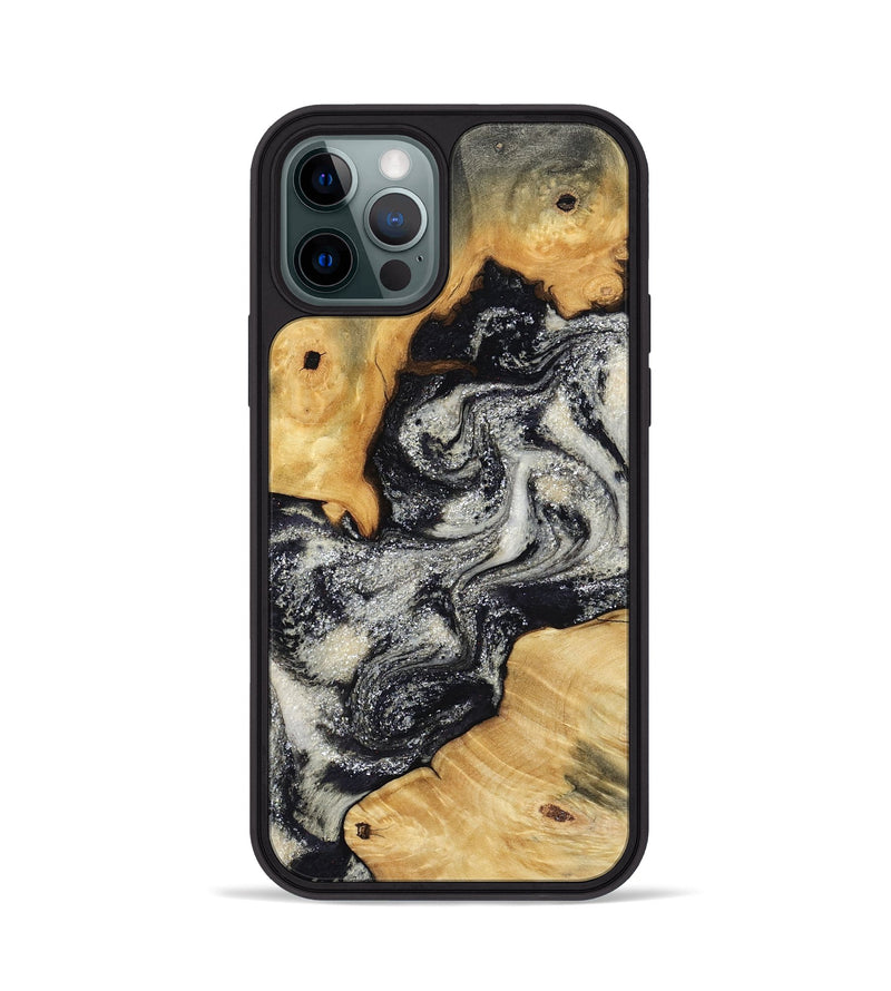 iPhone 12 Pro Wood Phone Case - Raleigh (Black & White, 792810)