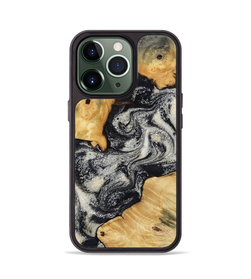 iPhone 13 Pro Wood Phone Case - Raleigh (Black & White, 792810)