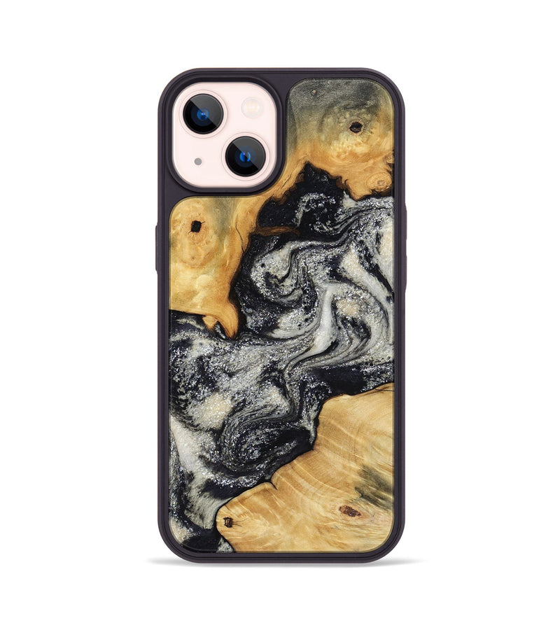 iPhone 14 Wood Phone Case - Raleigh (Black & White, 792810)