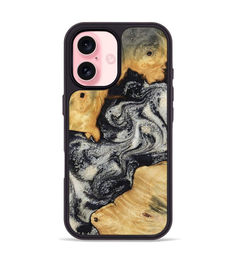 iPhone 16 Wood Phone Case - Raleigh (Black & White, 792810)