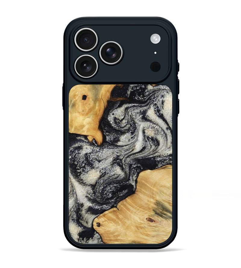 iPhone 17 Pro Max Wood Phone Case - Raleigh (Black & White, 792810)