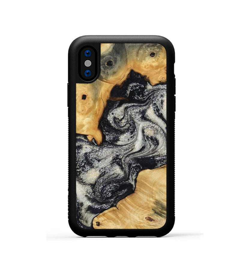 iPhone Xs Wood Phone Case - Raleigh (Black & White, 792810)