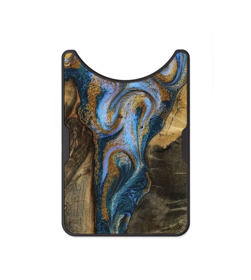 Alloy Wood Wallet - Koby (Teal & Gold, 792820)