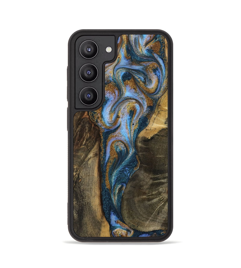 Galaxy S23 Wood Phone Case - Koby (Teal & Gold, 792820)
