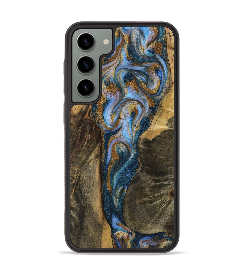 Galaxy S23 Plus Wood Phone Case - Koby (Teal & Gold, 792820)