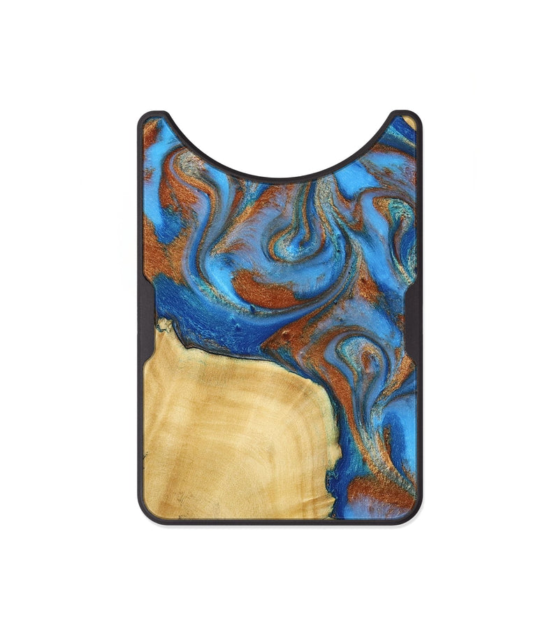 Alloy Wood Wallet - Nell (Teal & Gold, 792823)