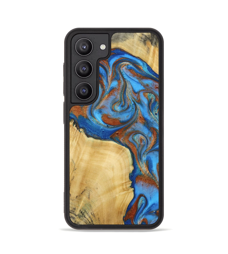 Galaxy S23 Wood Phone Case - Nell (Teal & Gold, 792823)