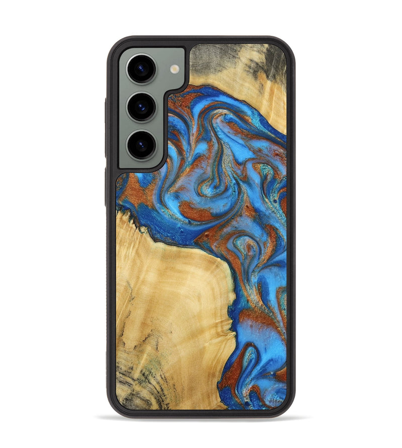 Galaxy S23 Plus Wood Phone Case - Nell (Teal & Gold, 792823)