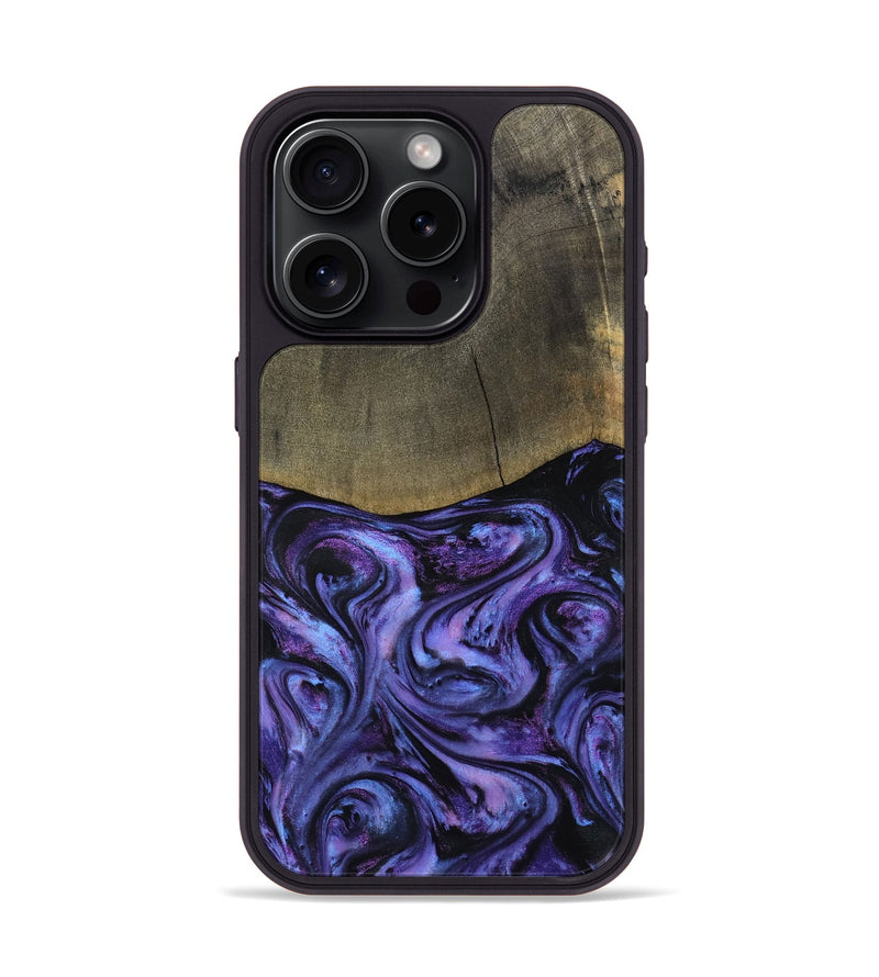 iPhone 15 Pro Wood Phone Case - Elvira (Purple, 792827)