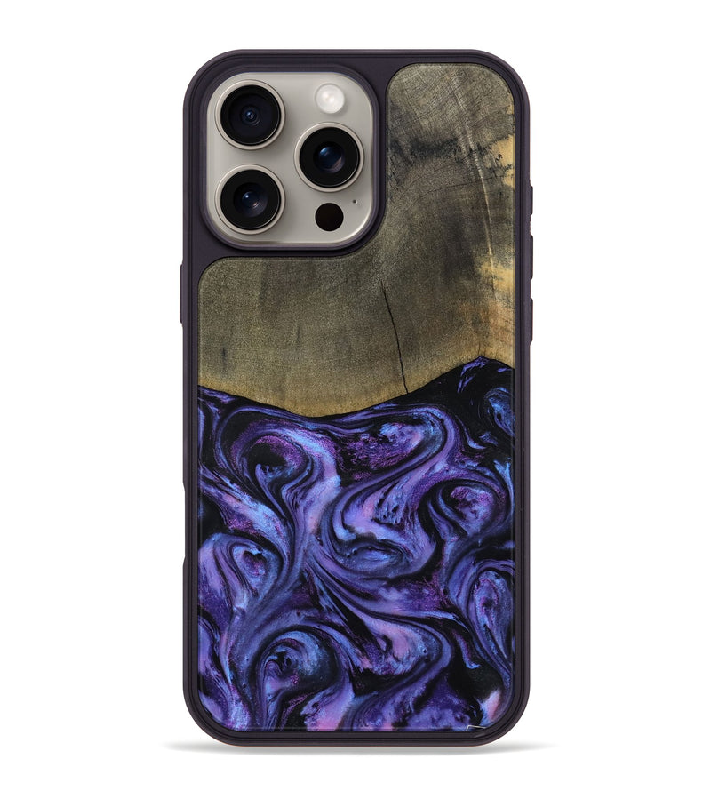 iPhone 16 Pro Max Wood Phone Case - Elvira (Purple, 792827)