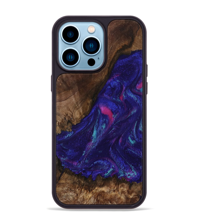 iPhone 14 Pro Max Wood Phone Case - Abby (Purple, 792829)