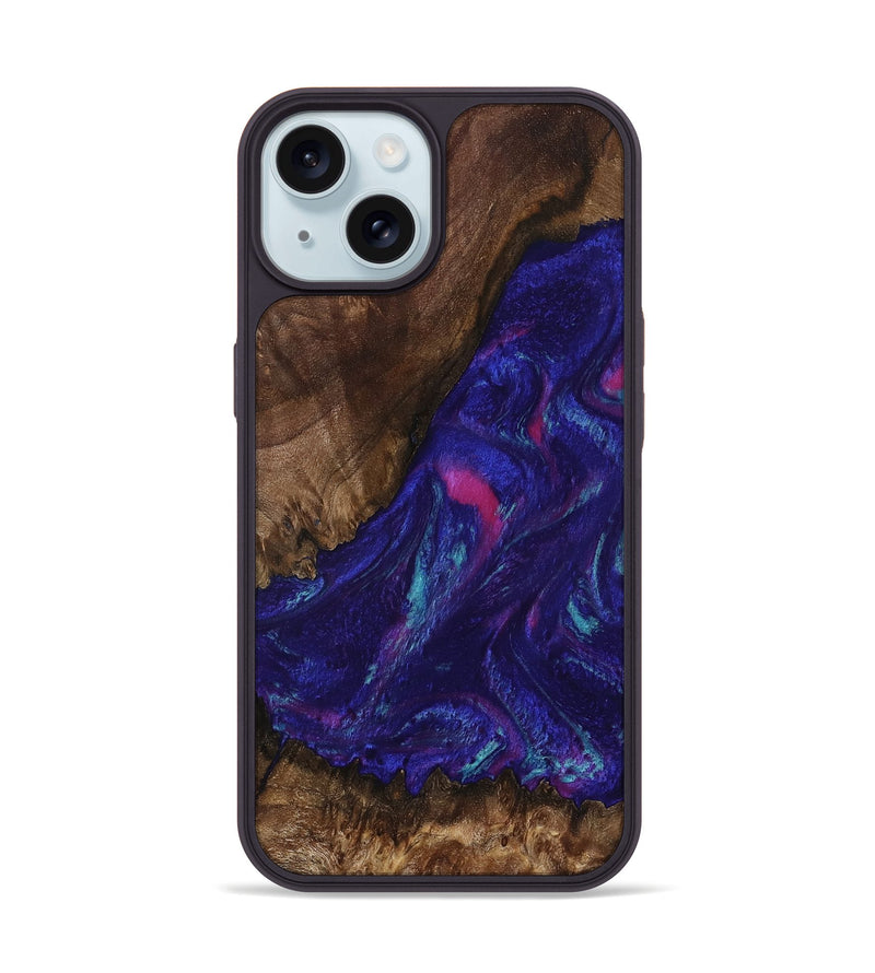 iPhone 15 Wood Phone Case - Abby (Purple, 792829)