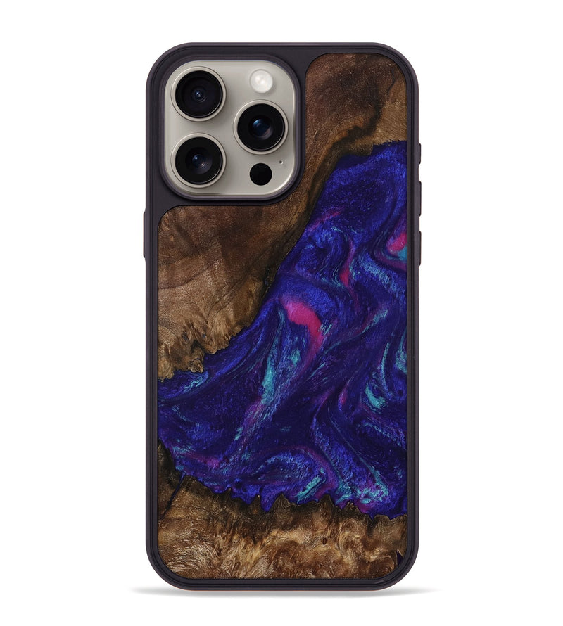 iPhone 15 Pro Max Wood Phone Case - Abby (Purple, 792829)