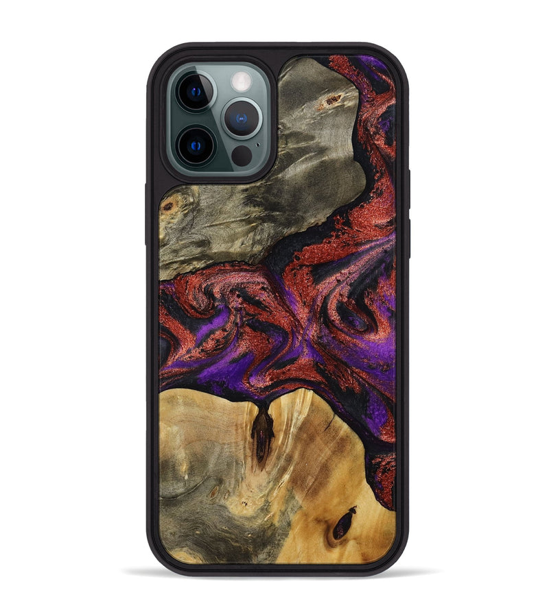 iPhone 12 Pro Max Wood Phone Case - Johanna (Purple, 792833)