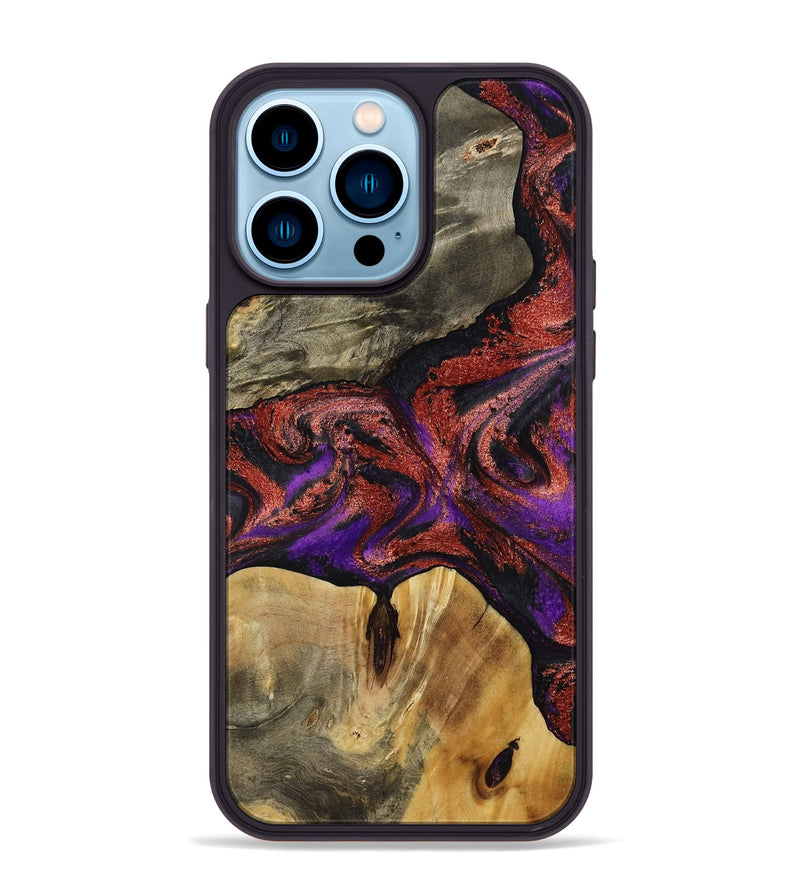 iPhone 14 Pro Max Wood Phone Case - Johanna (Purple, 792833)