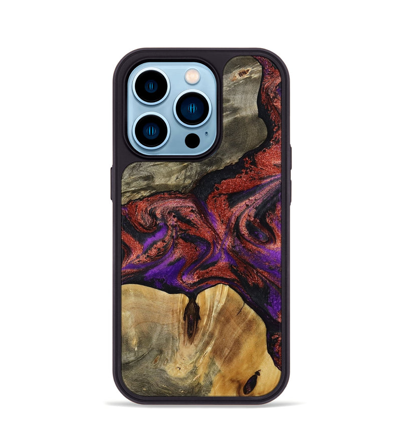 iPhone 14 Pro Wood Phone Case - Johanna (Purple, 792833)