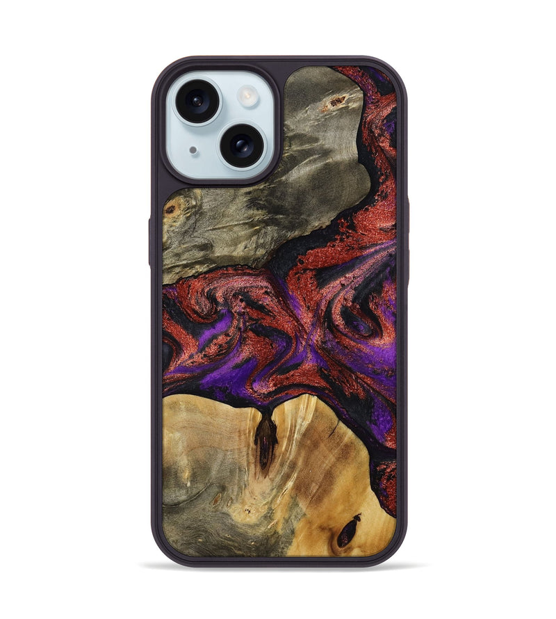iPhone 15 Wood Phone Case - Johanna (Purple, 792833)