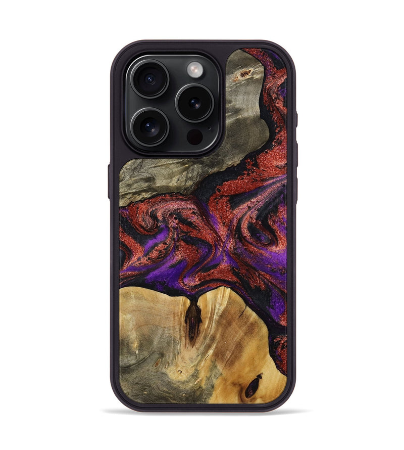 iPhone 15 Pro Wood Phone Case - Johanna (Purple, 792833)