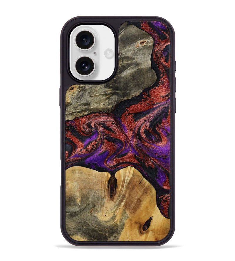 iPhone 16 Plus Wood Phone Case - Johanna (Purple, 792833)