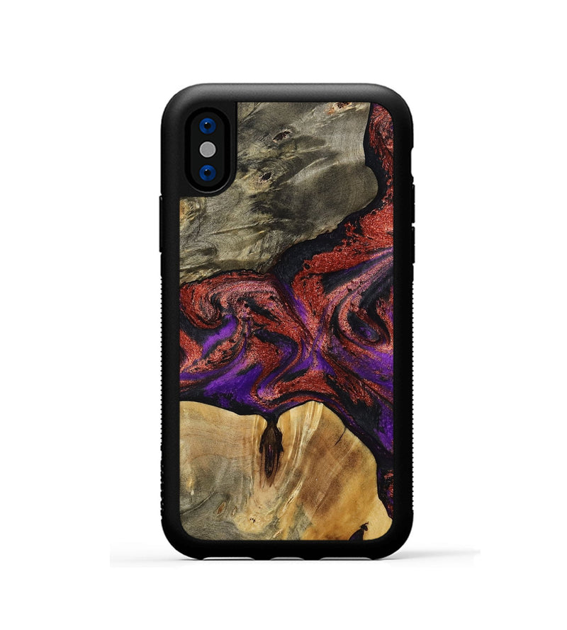iPhone Xs Wood Phone Case - Johanna (Purple, 792833)