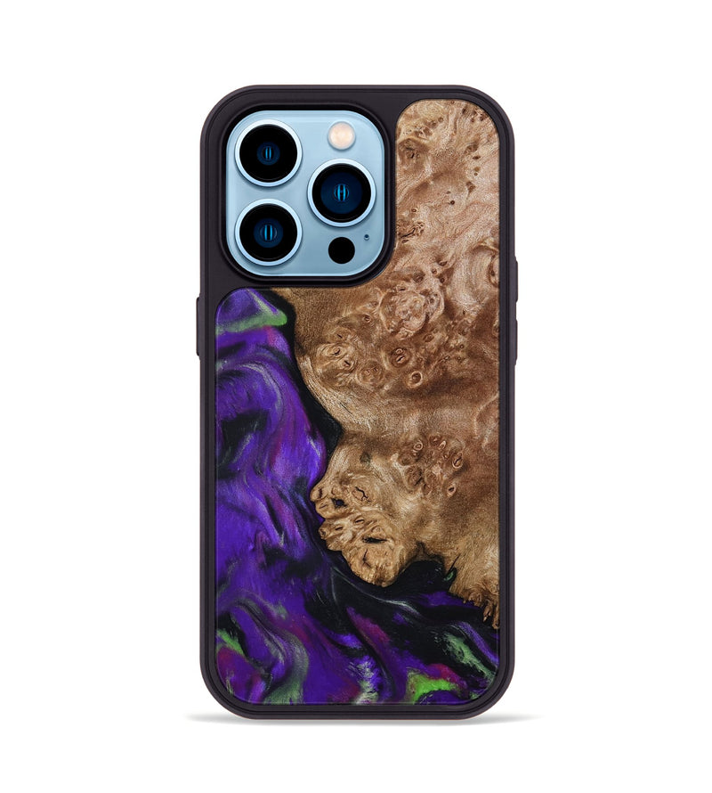 iPhone 14 Pro Wood Phone Case - Jacalyn (Purple, 792838)