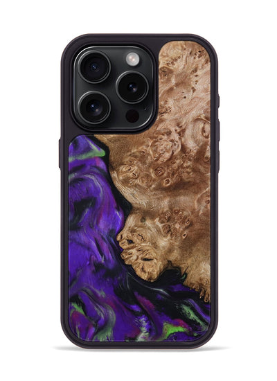 iPhone 15 Pro Wood Phone Case - Jacalyn (Purple, 792838)