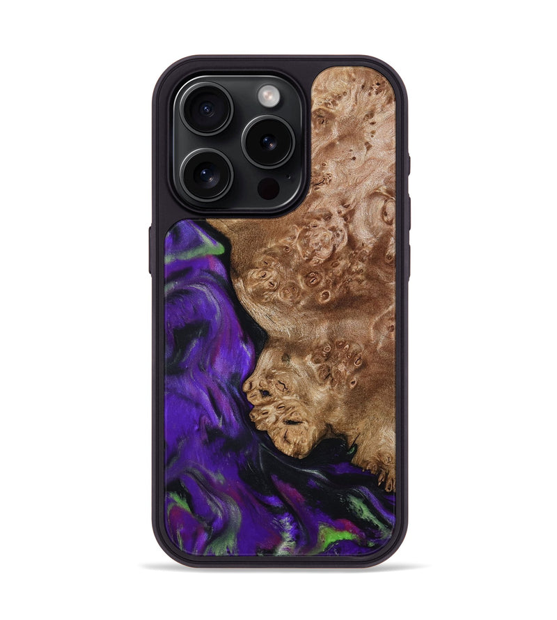 iPhone 15 Pro Wood Phone Case - Jacalyn (Purple, 792838)