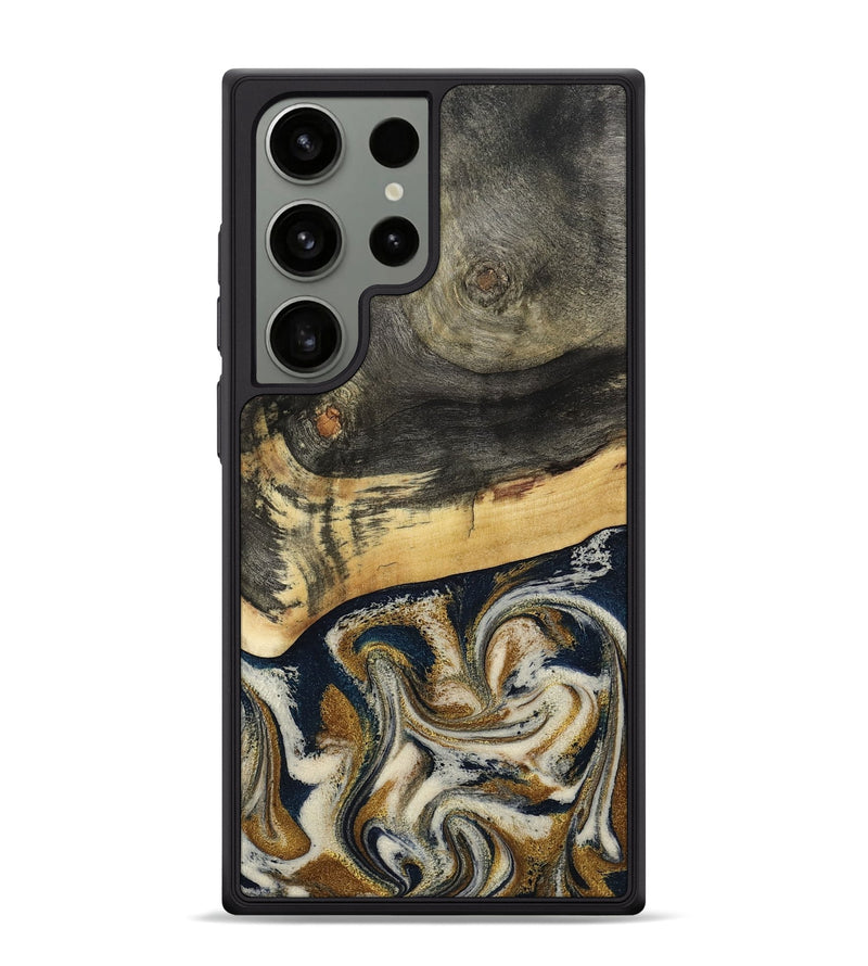 Galaxy S24 Ultra Wood Phone Case - Zain (Teal & Gold, 792844)