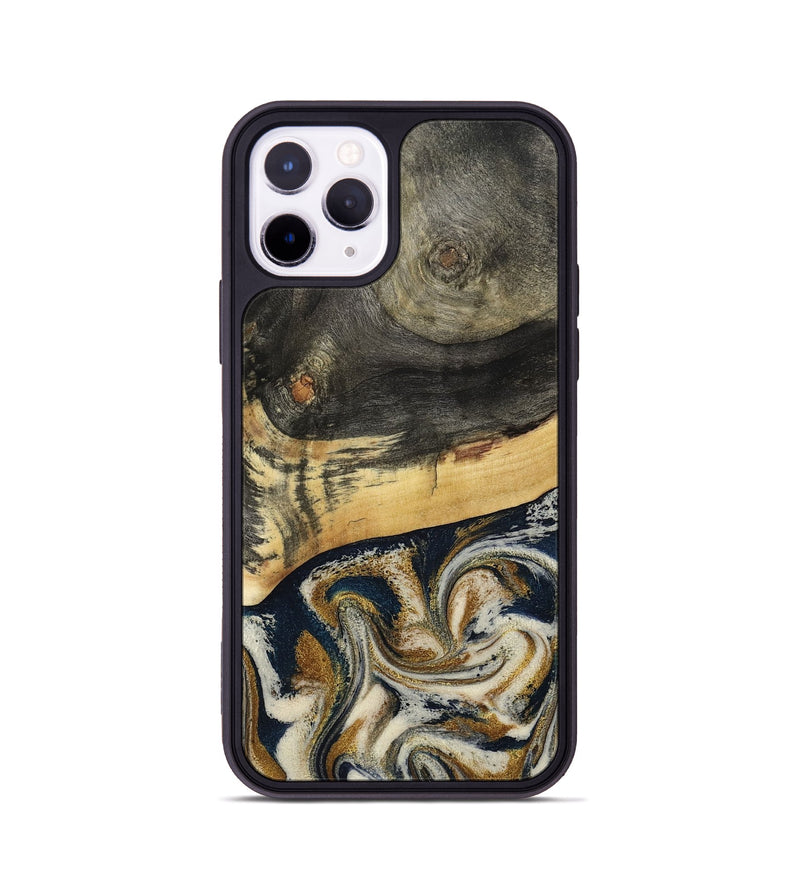 iPhone 11 Pro Wood Phone Case - Zain (Teal & Gold, 792844)