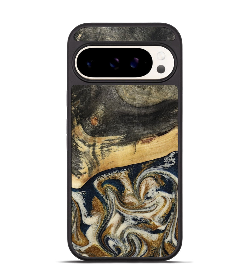Pixel 9 Pro Wood Phone Case - Zain (Teal & Gold, 792844)