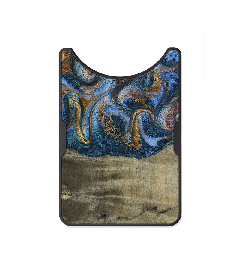 Alloy Wood Wallet - Lottie (Teal & Gold, 792850)