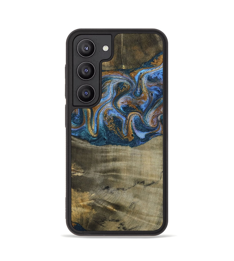 Galaxy S23 Wood Phone Case - Lottie (Teal & Gold, 792850)