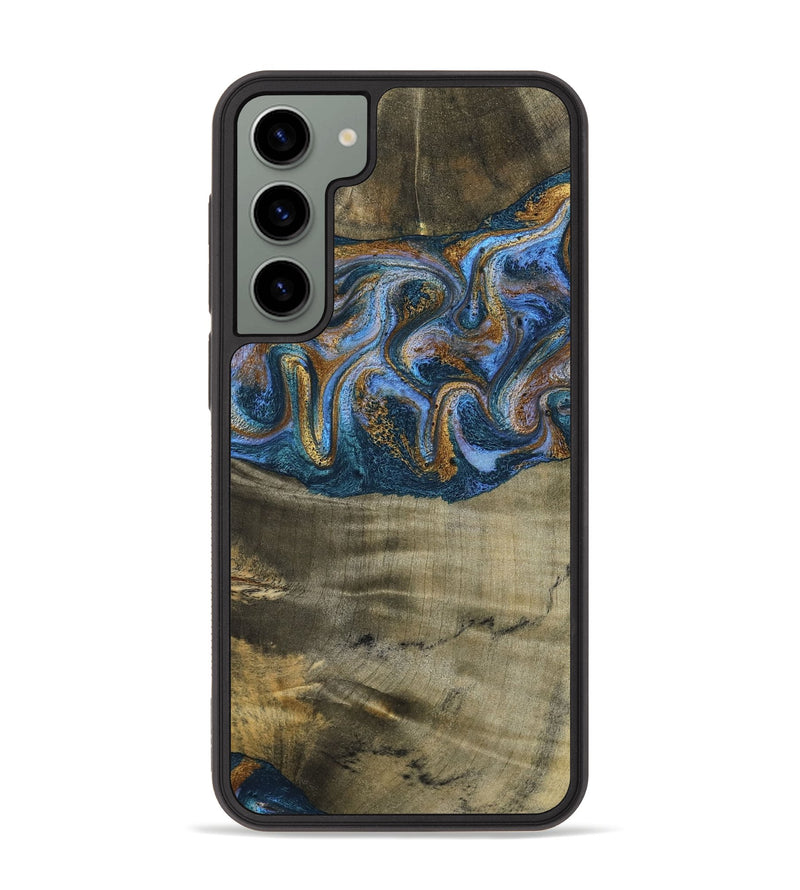 Galaxy S23 Plus Wood Phone Case - Lottie (Teal & Gold, 792850)