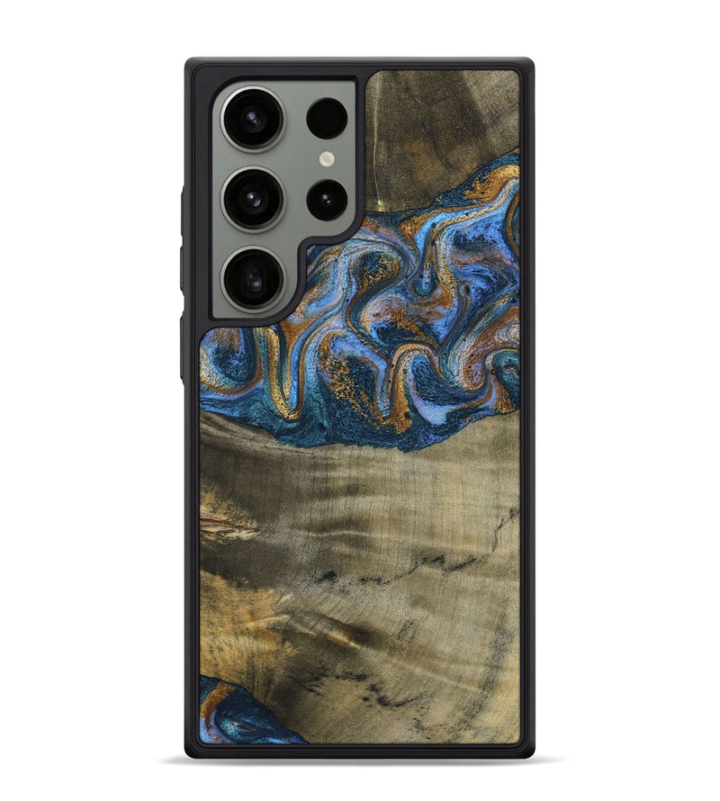 Galaxy S24 Ultra Wood Phone Case - Lottie (Teal & Gold, 792850)