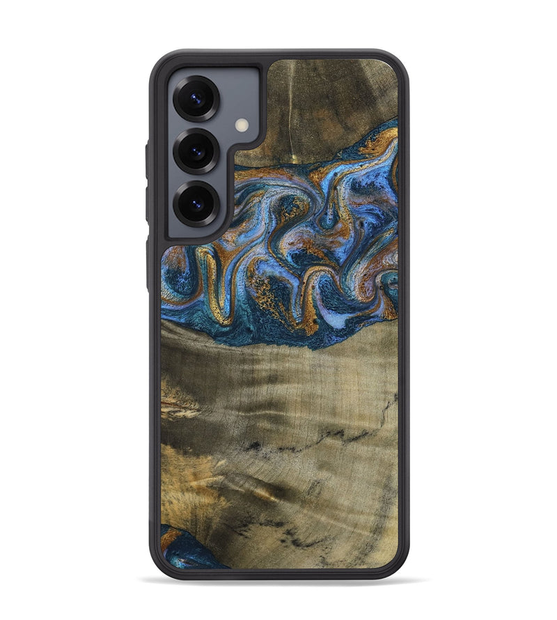 Galaxy S25 Plus Wood Phone Case - Lottie (Teal & Gold, 792850)