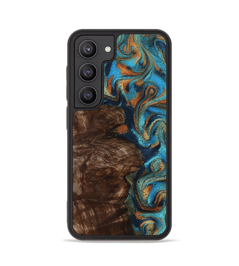 Galaxy S23 Wood Phone Case - Ciji (Teal & Gold, 792858)