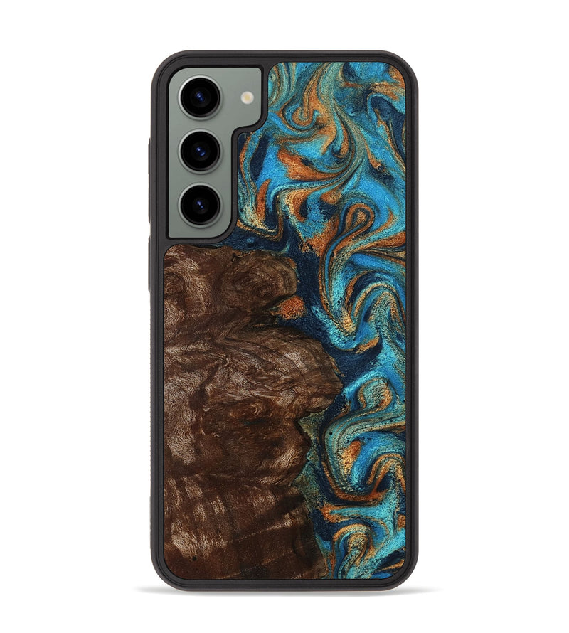 Galaxy S23 Plus Wood Phone Case - Ciji (Teal & Gold, 792858)