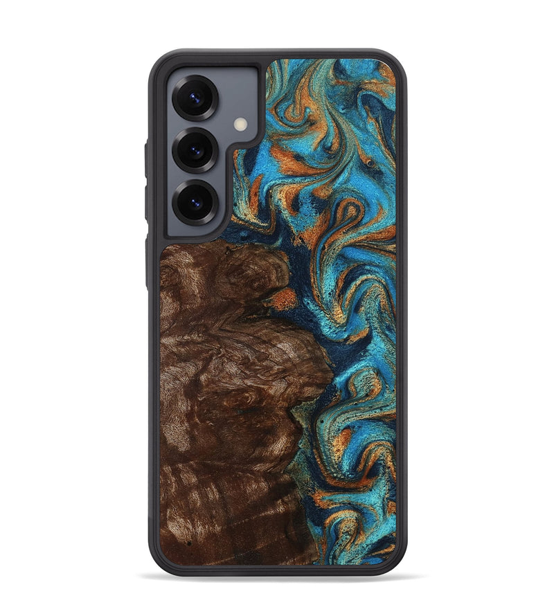 Galaxy S25 Plus Wood Phone Case - Ciji (Teal & Gold, 792858)