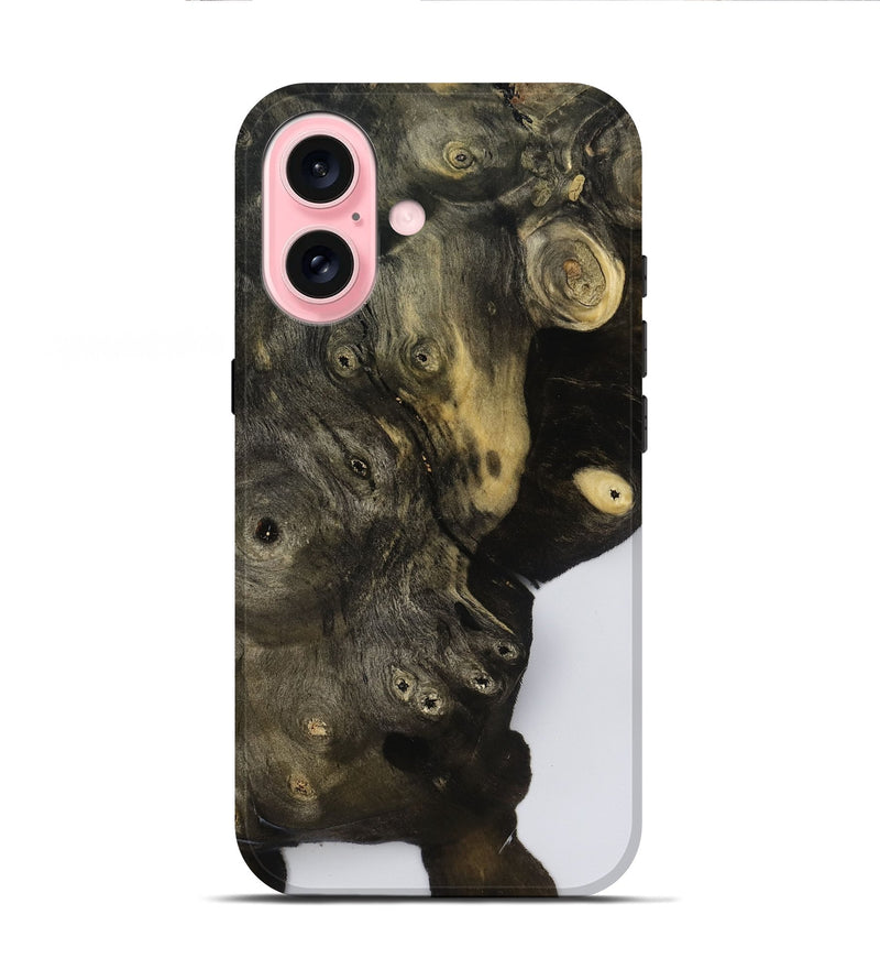 iPhone 16 Wood Live Edge Phone Case - Dorthy (Clear, 792926)