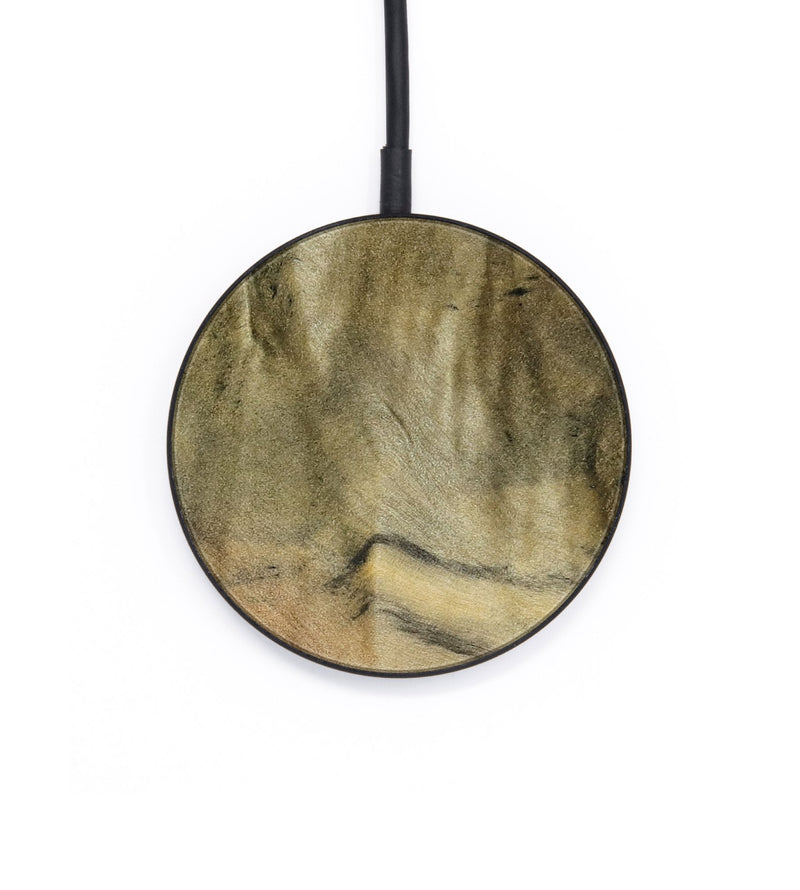 Circle Wood Wireless Charger - Bud (Teal & Gold, 792948)