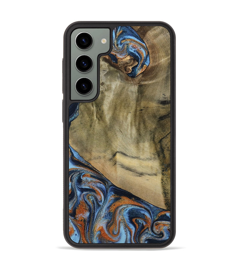Galaxy S23 Plus Wood Phone Case - Bud (Teal & Gold, 792948)