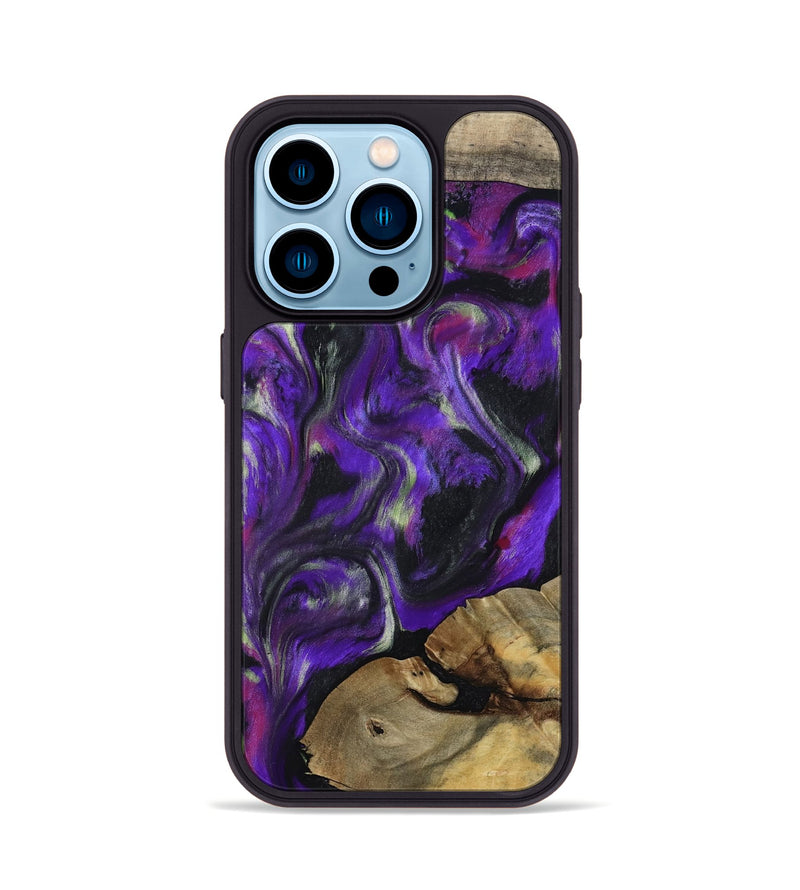 iPhone 14 Pro Wood Phone Case - Gustav (Purple, 792953)