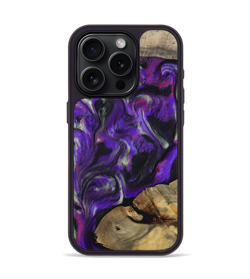 iPhone 15 Pro Wood Phone Case - Gustav (Purple, 792953)