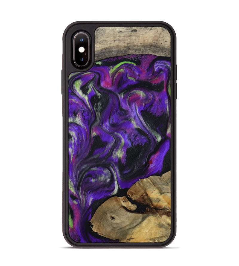 iPhone Xs Max Wood Phone Case - Gustav (Purple, 792953)