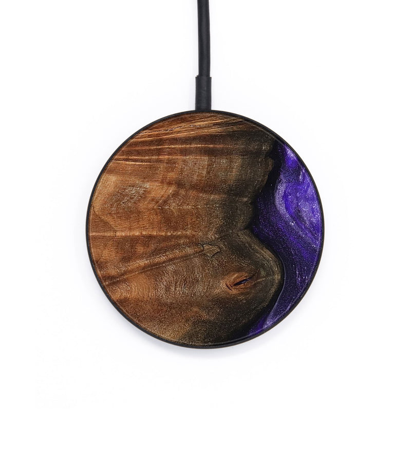 Circle Wood Wireless Charger - Jeannie (Purple, 792956)