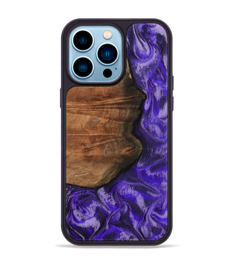 iPhone 14 Pro Max Wood Phone Case - Jeannie (Purple, 792956)