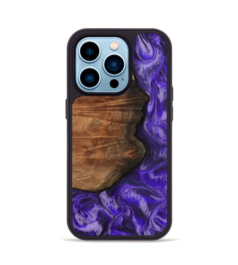 iPhone 14 Pro Wood Phone Case - Jeannie (Purple, 792956)