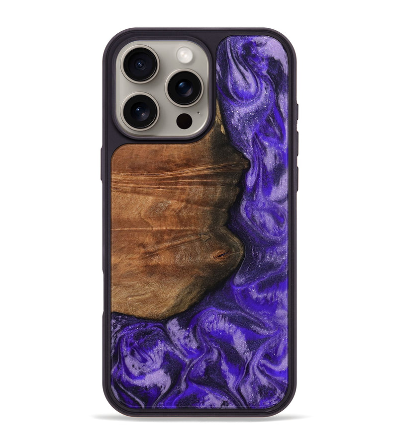 iPhone 16 Pro Max Wood Phone Case - Jeannie (Purple, 792956)