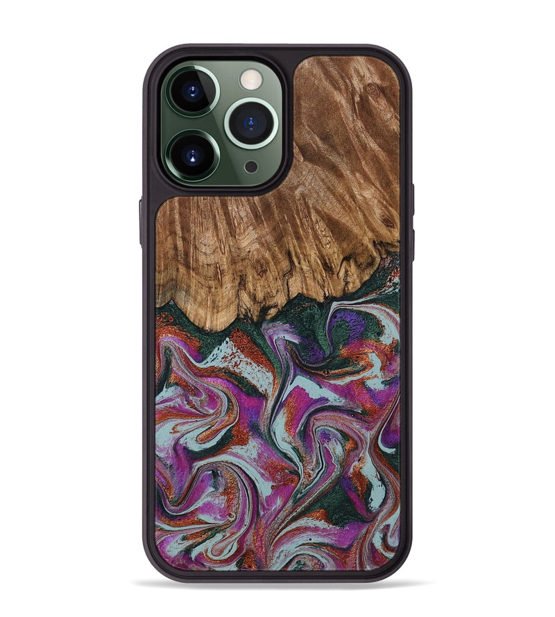 iPhone 13 Pro Max Wood Phone Case - Bentley (Green, 792966)
