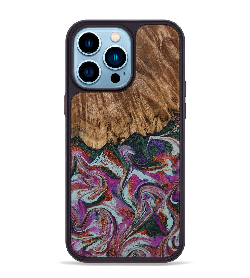 iPhone 14 Pro Max Wood Phone Case - Bentley (Green, 792966)